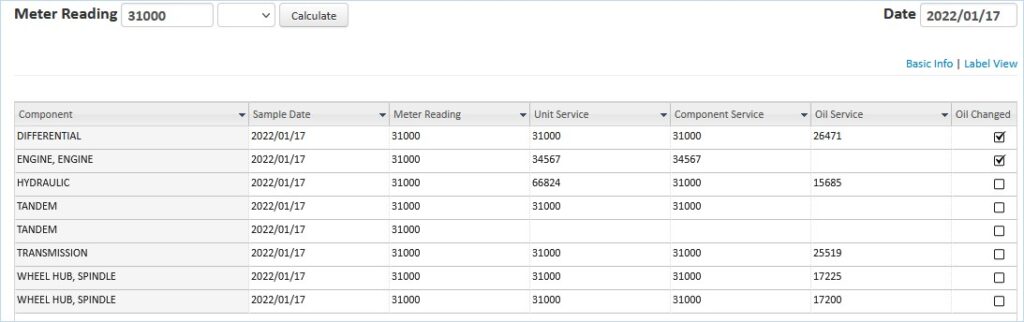 Advanced Setup Spreadsheet View