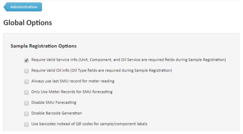 Service Calculation Global Options